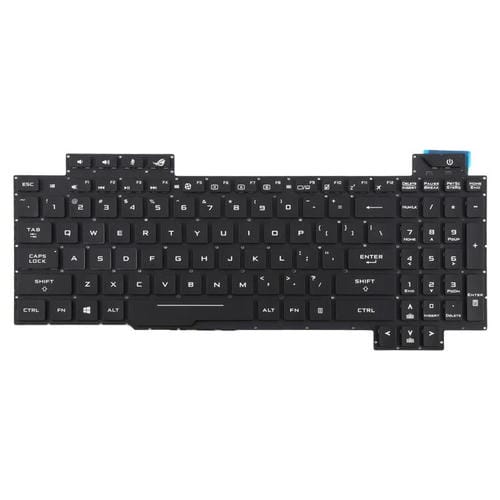 Clavier rétroéclairé Asus Fx63 Fx63V Fx503Vm Fx503Vd Zx63Ve Fz63V Gl503Vs (Blanc) (Version USA)