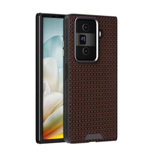 Funda de Cuero For Honor Magic Vs3 Abel Ruyi Pattern 6D Micro Relief Magsafe para Teléfono (Marrón)