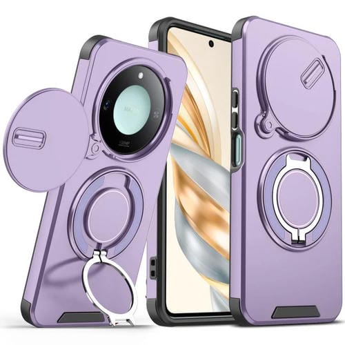 Funda Deslizante Honor X60 con Anillo Protector de Cámara (Morado)