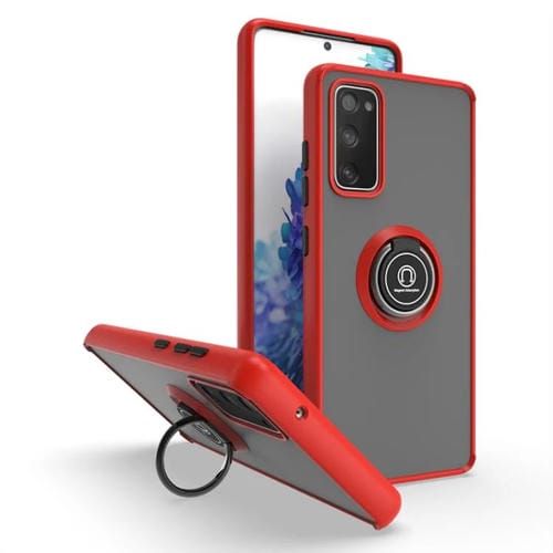 Funda de TPU + PC con anillo para Samsung Galaxy S20 FE 5G Q Shadow 1 Series (Rojo)