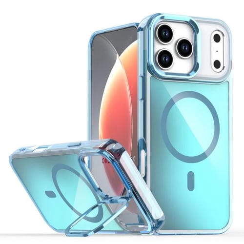 Funda MagSafe con soporte para iPhone 17 Pro Max, con degradado de color y revestimiento (azul)