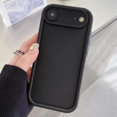 Funda de TPU con marco esmerilado y orificio preciso para iPhone 17 Air (negro)