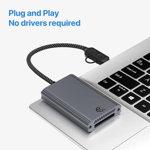 Lector de Tarjetas Tipo C USB a Cfexpress Tipo B (Gris)