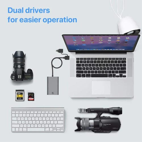 Lector de Tarjetas Tipo C USB a Cfexpress Tipo B (Gris)