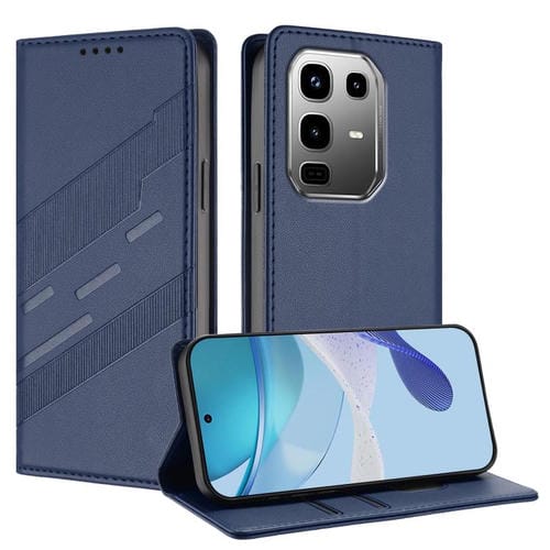 Funda de cuero retro con relieve para Infinix Note 50 Pro+ 5G (azul oscuro)