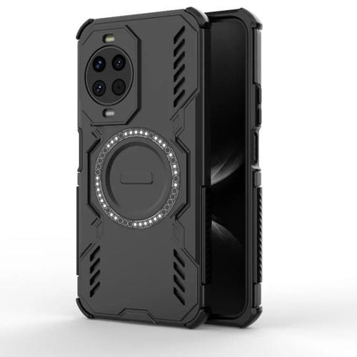 Funda a prueba de golpes con anillo magnético MagSafe y mariposa para Huawei nova 14 5G (negra)