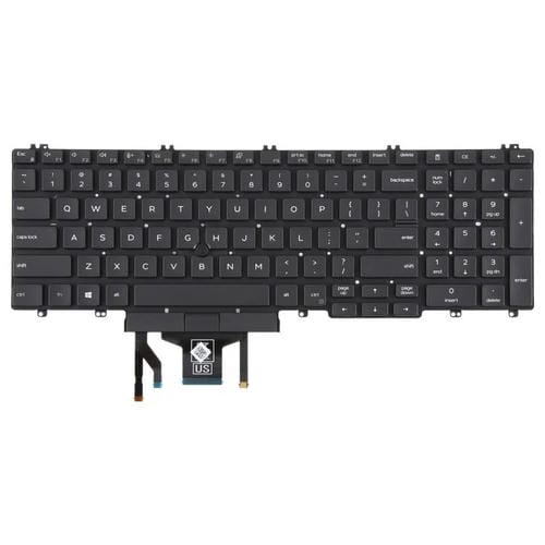 Backlit Keyboard Portable Dell Latitude 5500 5501 5511 5510 3500 3501 USA Version 0MMH7V (Black)