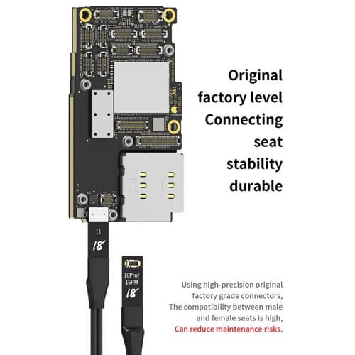 Jump Start Cables and Apple iPhone 7 to 16 Pro Max Motherboard Repair, 18 Types