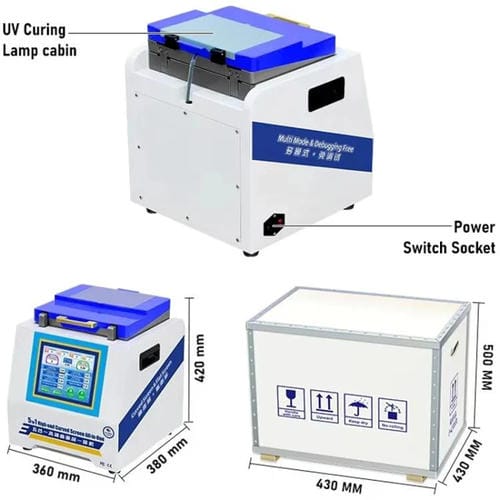 Laminier- und Entschäumermaschine für UV-Aushärtung YYD YD-636 mit EU-Stecker