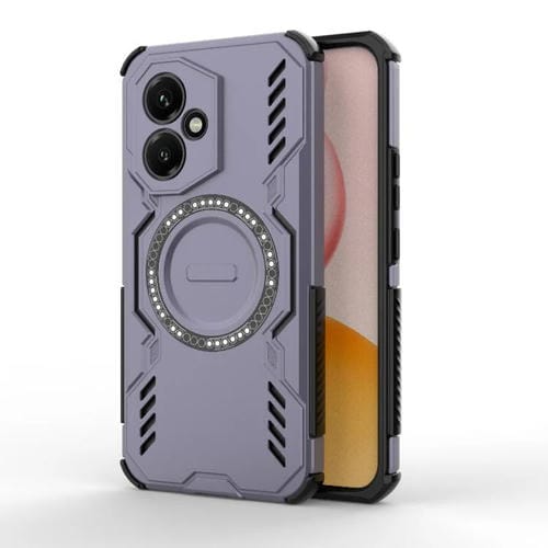 Funda para Honor 400 5G Global de 156,5 mm con anillo magnético MagSafe y protección contra golpes (morado)