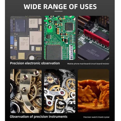 Microscope Stéréoscopique Trinoculaire avec Zoom synchrone Kaisi 6558 6,5-58X