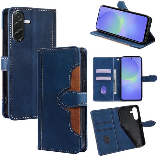 Funda de cuero con hebilla magnética y tacto suave para Samsung Galaxy A36 5G (azul)