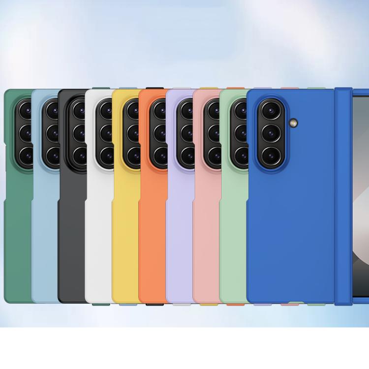 Funda de PC 3 en 1 con tacto suave para Samsung Galaxy Z Fold7 5G (naranja)
