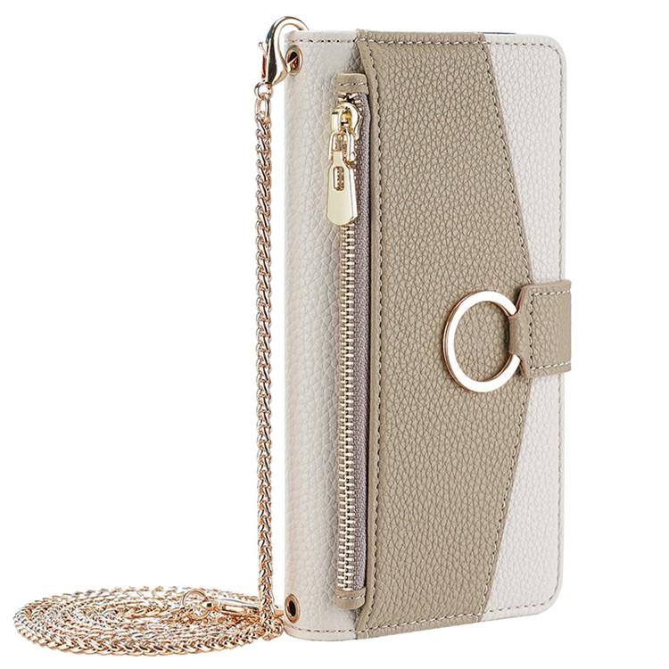 Funda de cuero con textura de lichi para Samsung Galaxy S25 5G (blanca)