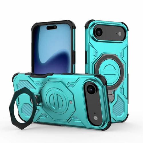 Funda magnética de TPU y PC MagSafe de color sólido para iPhone 17, Air J-20 (azul lago)