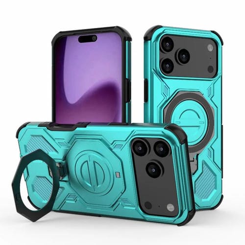Funda magnética de TPU y PC MagSafe de color sólido para iPhone 17 Pro Max J-20 (azul lago)