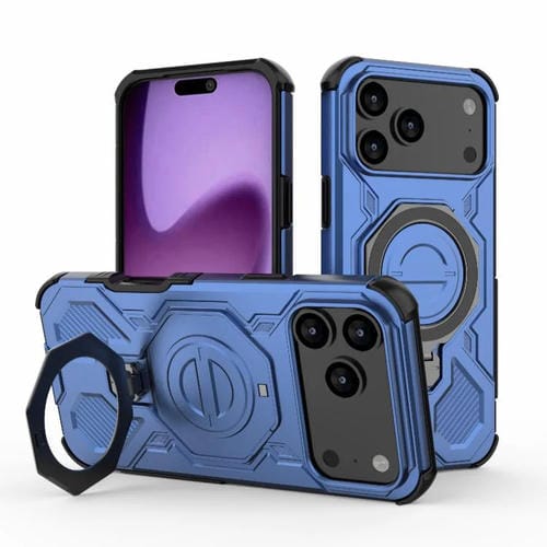 Funda magnética de TPU y PC MagSafe de color sólido para iPhone 17 Pro Max J-20 (azul)