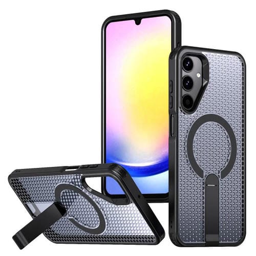Funda con soporte MagSafe y refrigeración Honeycomb para Samsung Galaxy A25 5G (negra)