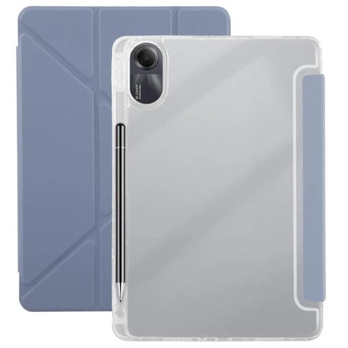 Funda de piel acrílica transparente deformable para Redmi Pad SE 11 2025/Pad 2 (morado lavanda)