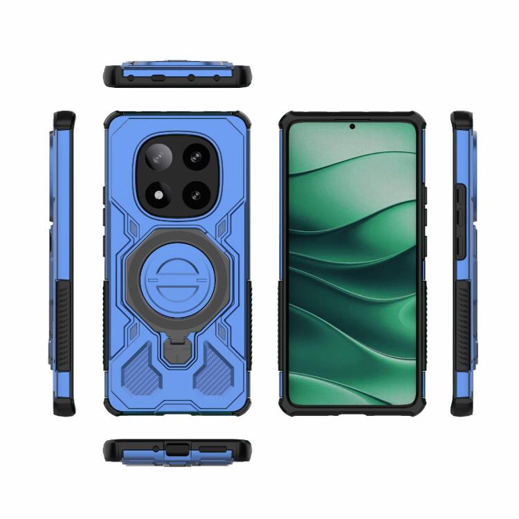 Funda magnética de TPU y PC MagSafe de color sólido para Redmi Note 14 Pro 5G J-20 (azul)