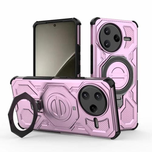 Funda magnética de TPU y PC MagSafe de color sólido para Redmi K80 Pro 5G J-20 (rosa)