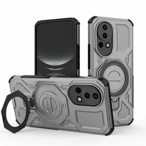 Funda magnética de TPU y PC para Huawei nova 12 5G J-20, color sólido, MagSafe (gris)