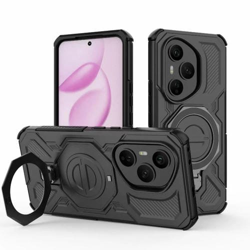 Funda para Honor 400 Pro 5G Global de 160,8 mm J-20 con cierre magnético MagSafe de TPU y PC (negro)