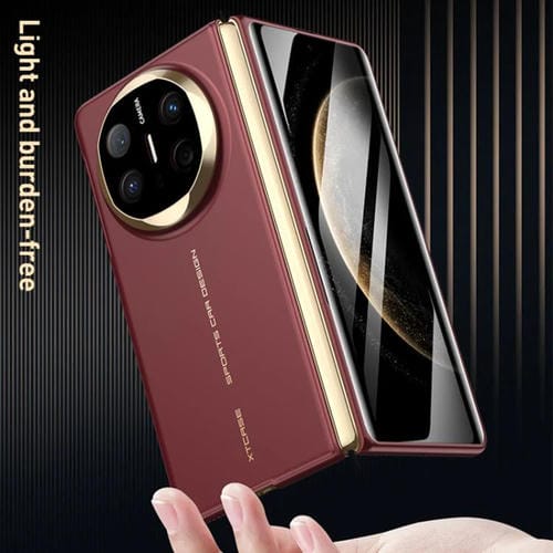 Funda plegable ultrafina con textura sedosa integrada GKK para Huawei Mate X6 (negro y dorado)