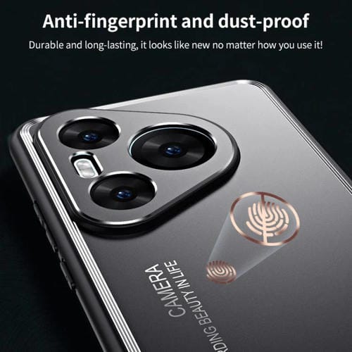 Funda de metal esmerilado para Huawei Pura 80 Pro 5G (plateada)