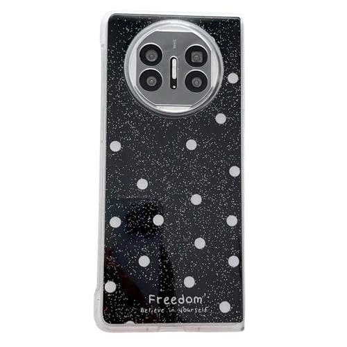 Funda para Huawei Mate X3/X5 con diseño de puntos brillantes (negra)