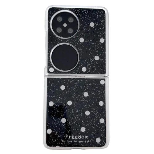 Funda para Huawei Pocket 2 con diseño de puntos brillantes (negra)