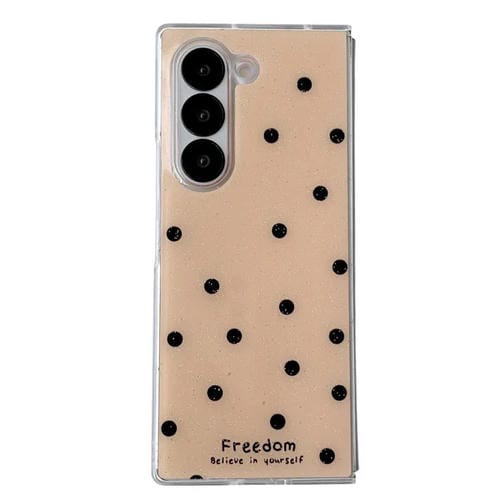 Funda para Samsung Galaxy Z Fold5 con diseño de puntos brillantes (dorada)