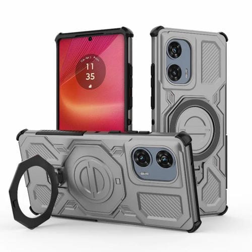 Funda magnética de TPU y PC MagSafe de color sólido para Motorola Edge 50 Fusion 5G Global J-20 (gris)