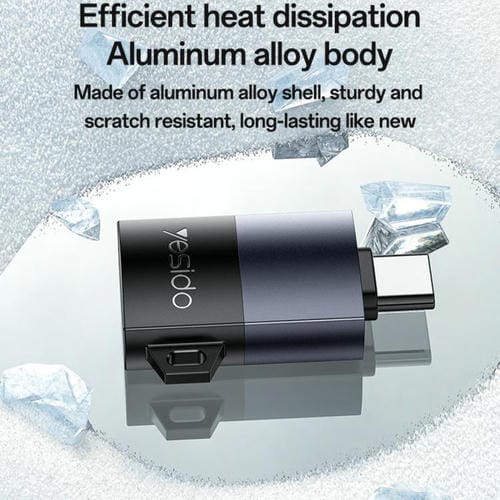 Lector de tarjetas TF Yesido GS37 Tipo-C (Negro)