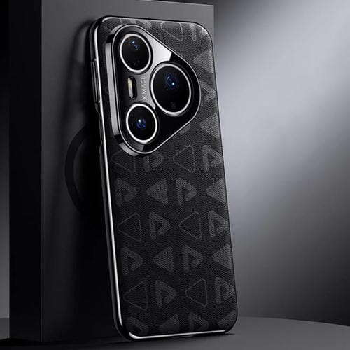 Funda de cuero liso para Huawei Pura 80 Pro / 80 Pro+ 5G Pinewood II Series (negro)