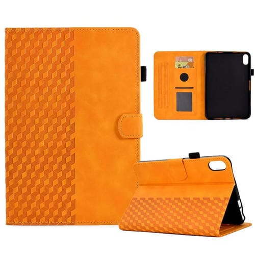 Funda de cuero con relieve rombos para Xiaomi Redmi Pad 2 (caqui)