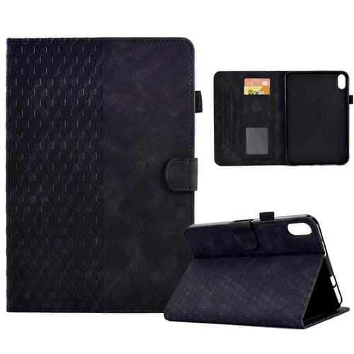 Funda de cuero con relieve rombos para Xiaomi Redmi Pad 2 (negra)