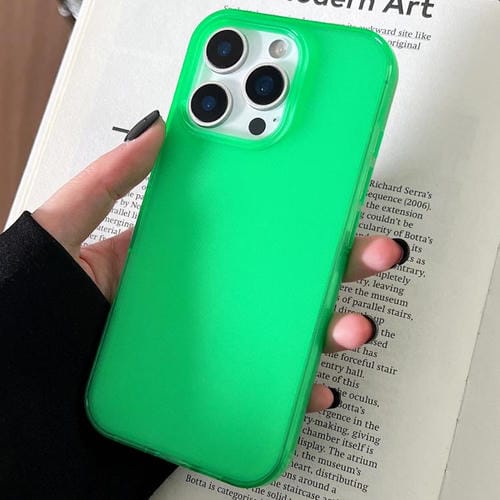 Funda de TPU transparente y cómoda para iPhone 13 Pro Max (verde)