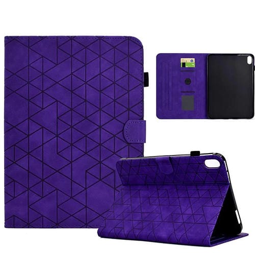 Funda de cuero inteligente con diseño de rombos de TPU para Xiaomi Redmi Pad 2 (morado)