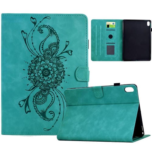 Funda de cuero inteligente con relieve Mandala para Xiaomi Redmi Pad 2 (azul claro)