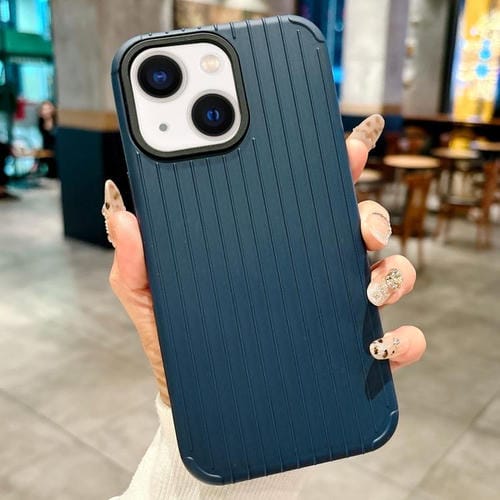 For iPhone 14 Luggage-Inspired Design MagSafe Full Coverage Phone Case(Dark Blue)