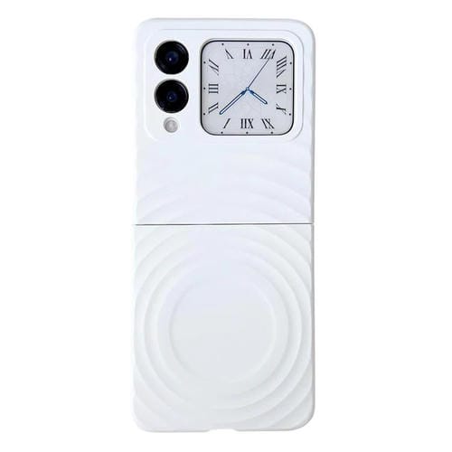 Funda de PC con textura ondulada MagSafe para Huawei nova Flip (blanca)
