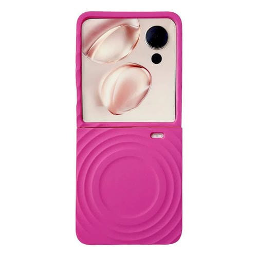 Funda para teléfono de PC con textura ondulada y MagSafe para Honor V (rosa)
