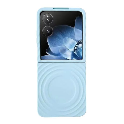 Funda para Xiaomi Mix Flip Wave Texture MagSafe Skin Feel PC (azul claro)