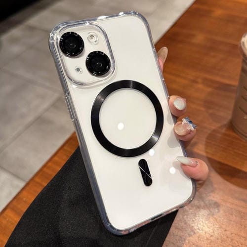 Funda de acrílico transparente MagSafe para iPhone 14 (negra)