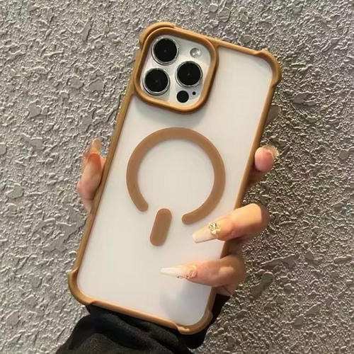 Funda MagSafe semitransparente con acabado mate para iPhone 12 Pro (marrón)