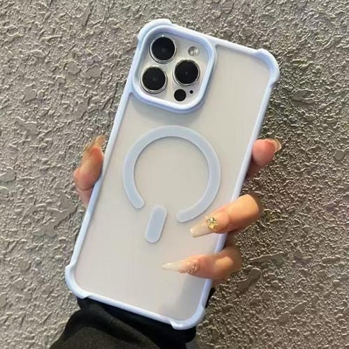 Funda MagSafe semitransparente con acabado mate para iPhone 13 Pro Max (azul)