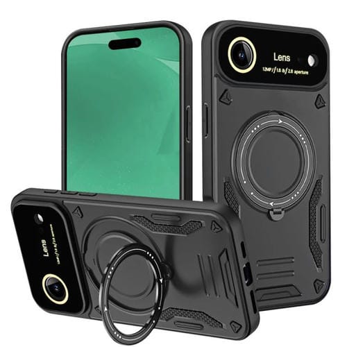 Funda con soporte MagSafe y ventana grande para iPhone 17 Air (negra)
