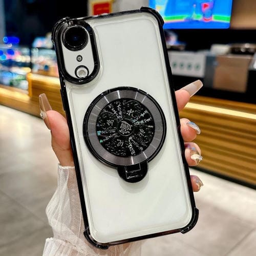 Funda con soporte giratorio para iPhone XR (negra)