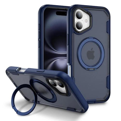 Funda protectora MagSafe para iPhone 17 (azul + azul transparente)